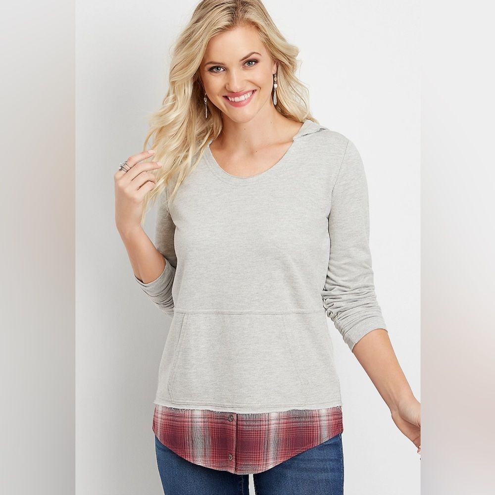 MAURICES hooded shirt 